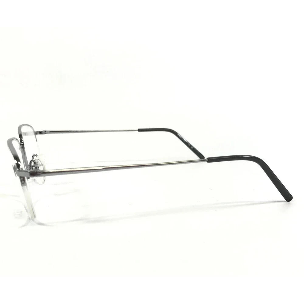 Flexon Eyeglasses Frames 606 LT GUNMETAL Square Half Rim Titanium 54-19-140